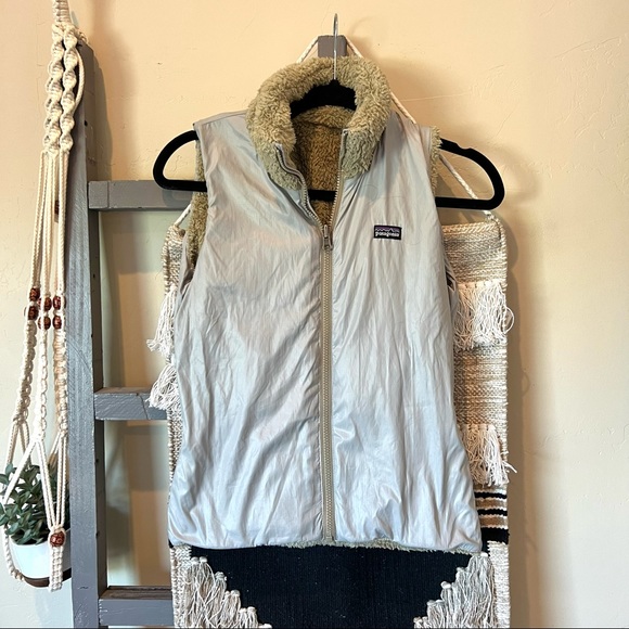 Patagonia Sweater Fleece Fuzzy Full Zip Reversible Mock Neck #479 - Picture 4 of 4